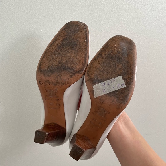 Celine White Leather Oxford Loafer Heels — Rare - Picture 8 of 8